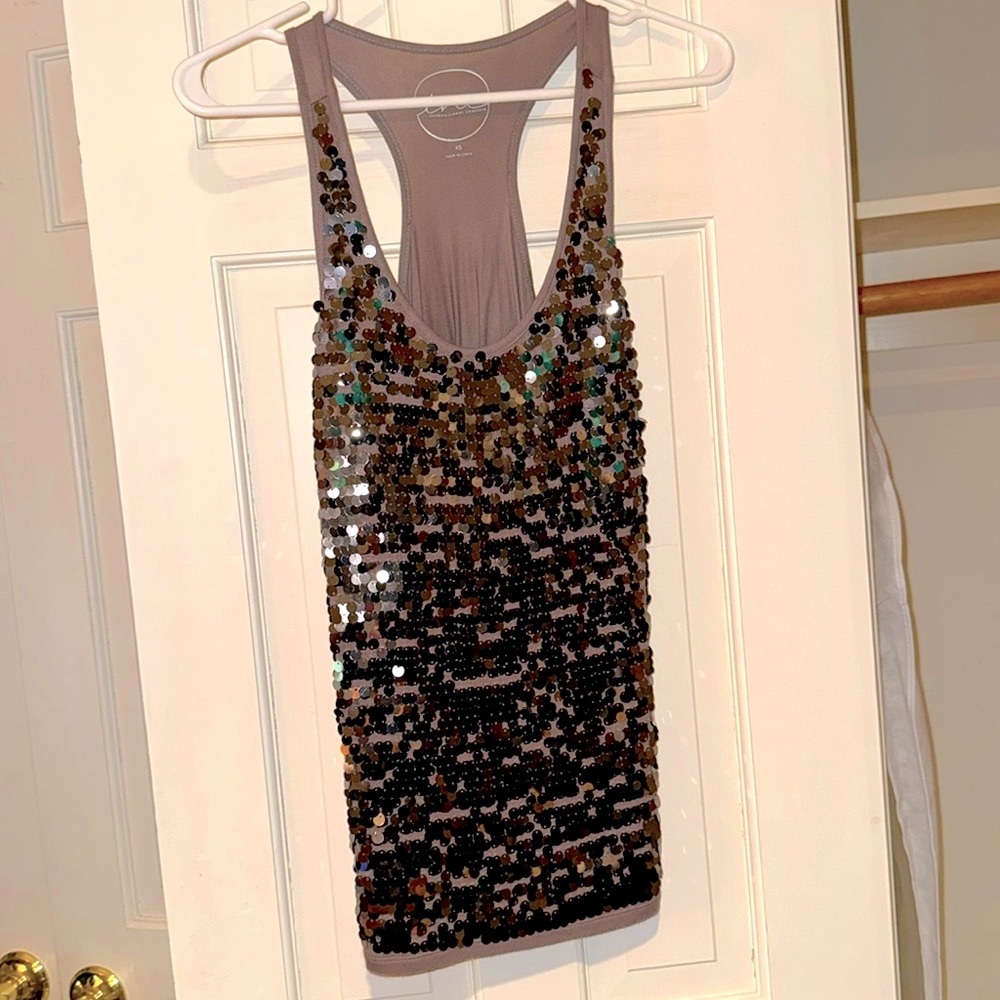 Sequin tank top
